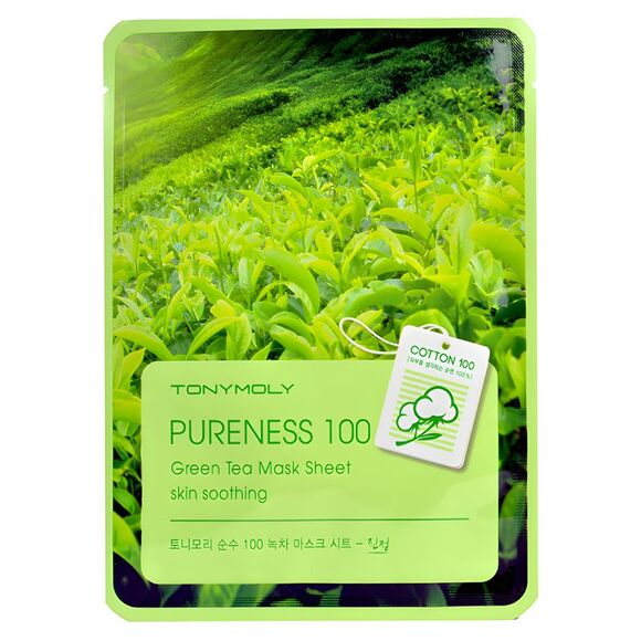 PACK OF 3 TONYMOLY PURENESS 100 SKIN SOOTHING GREEN TEA MASK SHEET 0.7 OZ - NEW - Picture 1 of 1